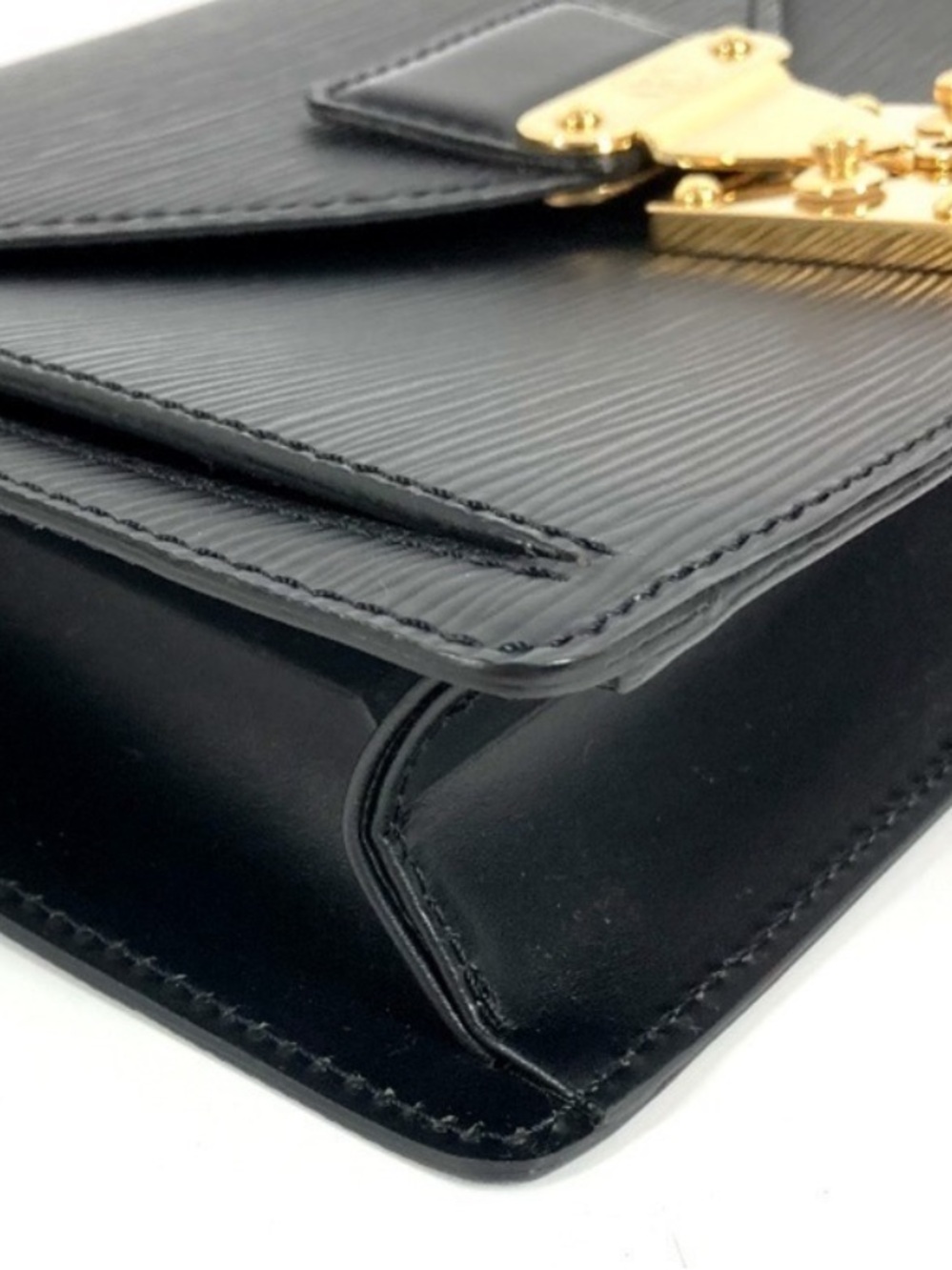 LV Noir Epi Leather Sellier Dragonne Clutch Pouchette EUC Like New! FRANCE 2004 - Picture 12 of 12